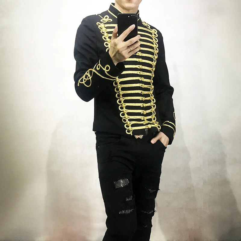 Модные сценические мужские вечерние костюм исполнителей повседневные