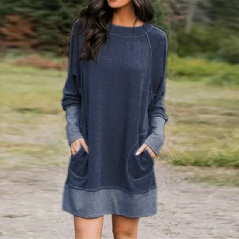 

Модная женская одежда, винтажное повседневное элегантное мини-платье, модель 2021 года, осенние платья на спине, женские свободные платья с по...