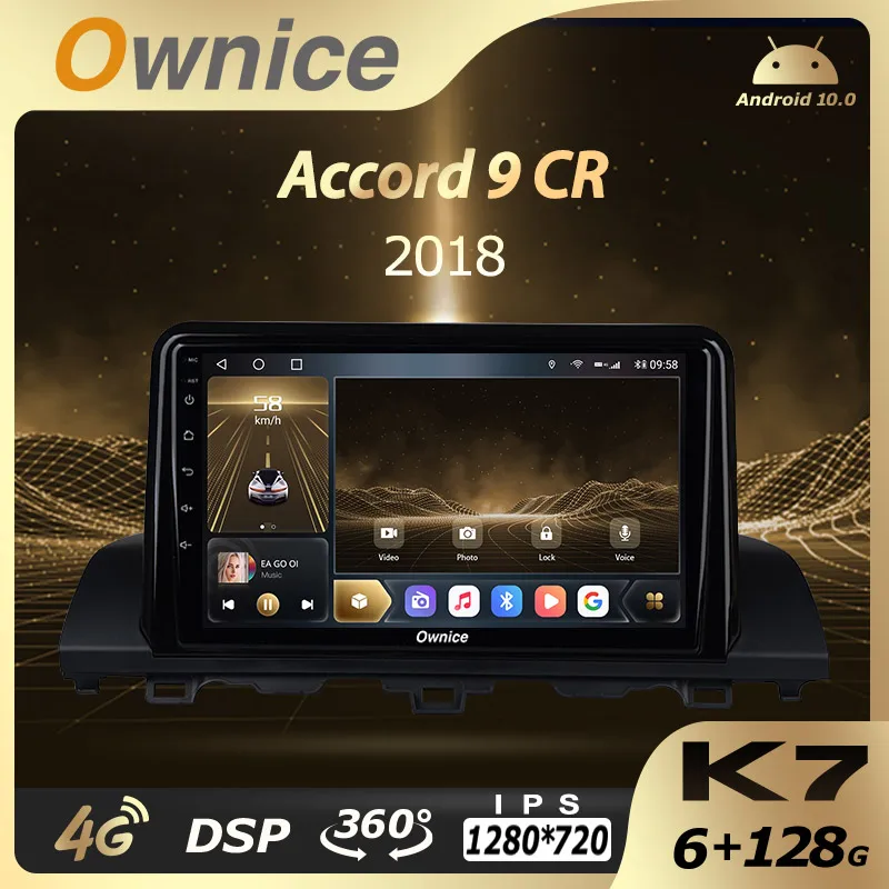 

Ownice Android 10.0 K7 Car Auto Radio for Honda Accord 10 CR 2018 6G+128G 8 Core 360 Panorama 5G Wifi 4G LTE Atmosphere Lamp