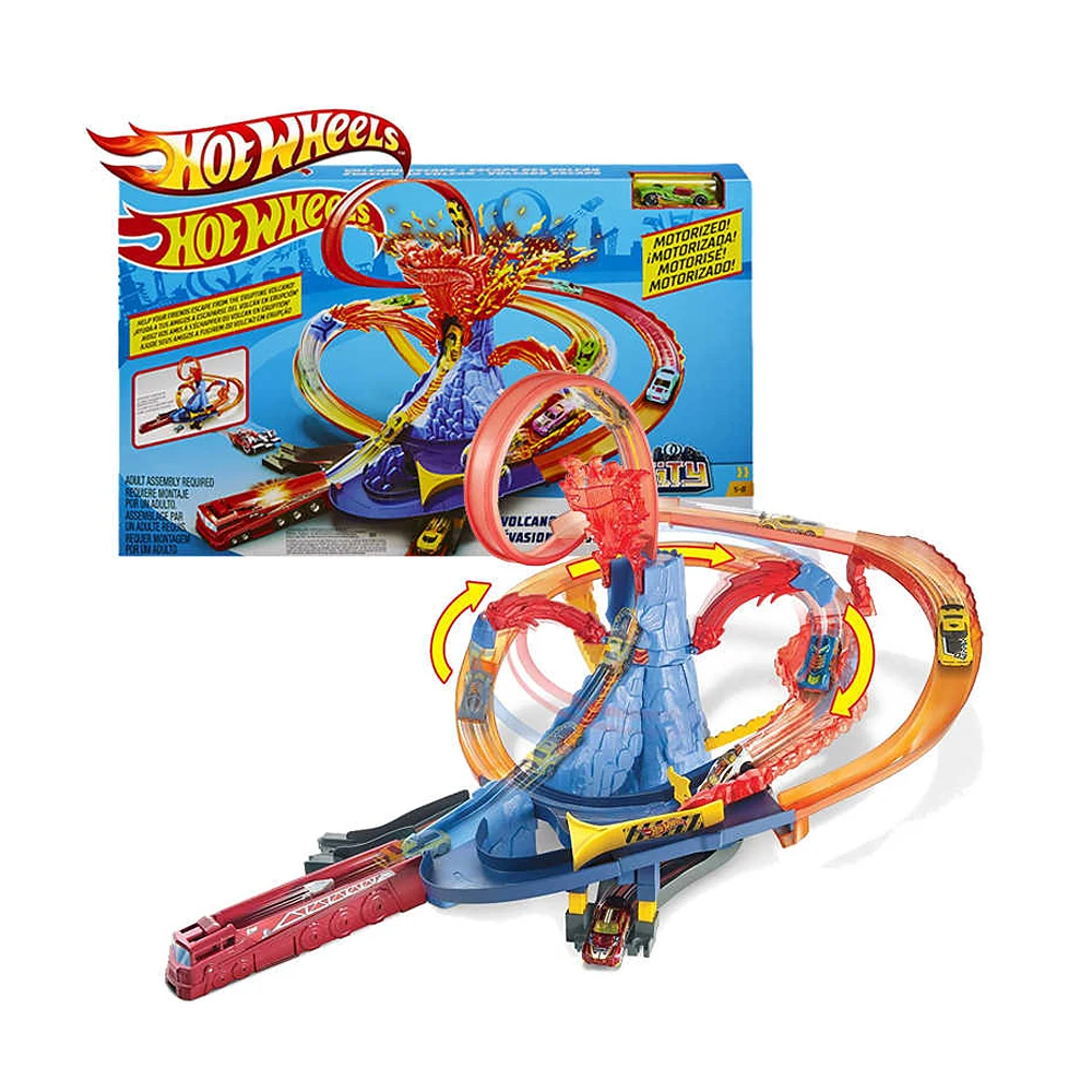Hot Wheels вулкан тематическая круглая дорожка бег автомобиль трек соединяемый