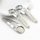 12 мм 10 шт Высокое качество родиевое покрытие медный материал заколки для волос основа установка кабошон камео J2-42