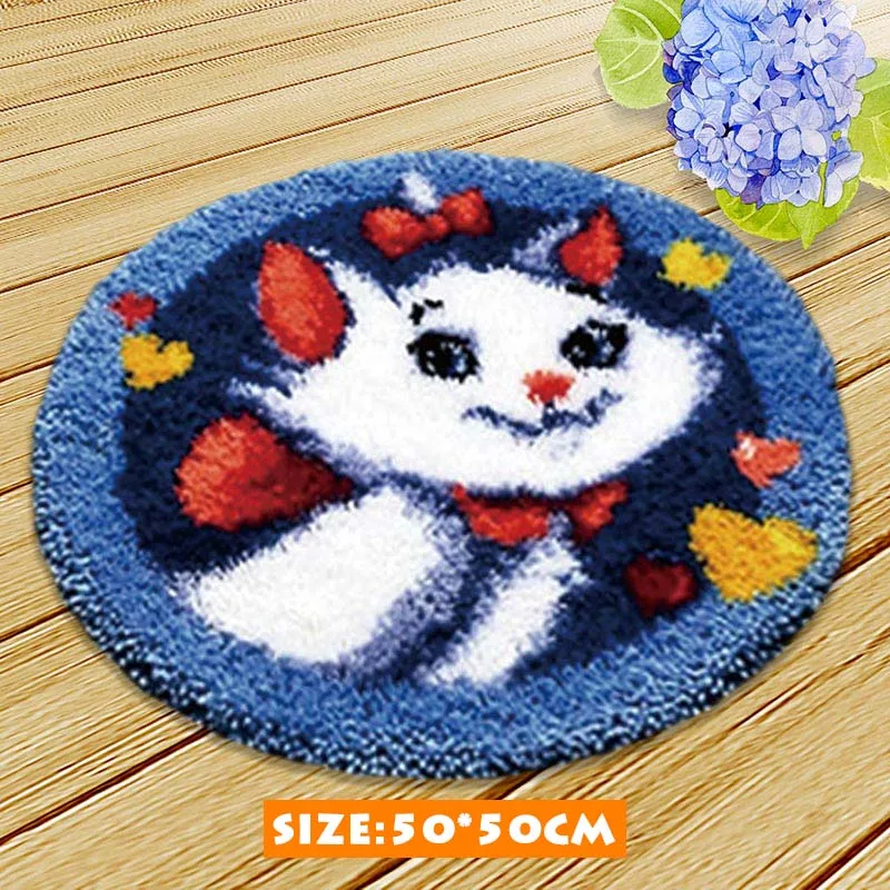 ZD003 Кошка Собака защелка крюк Kussen Bloem комплект Almofadas Smyrna Knooppakket Klink Haak Kleed Bloemen наборы Diy рукоделие коврик вышивка 3D - Цвет: ZD003