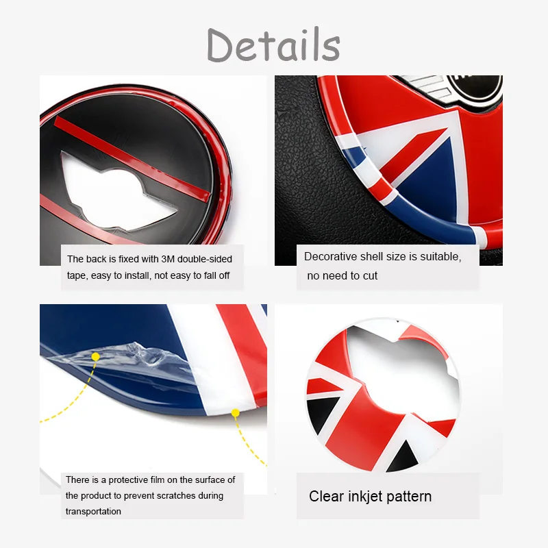 Steering Wheel Center Panel Car Sticker Decal Cover Stickers for MINI COOPERS ONE+ F54 F55 F56 F60 F57 Countryman Clubman | Автомобили и