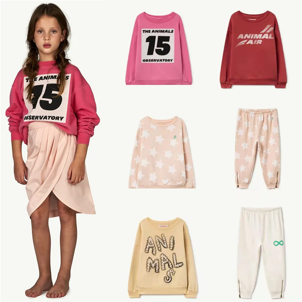 

Детская одежда, свитеры для девочек и мальчиков Tao, новинка 2022, комплект из свитшота и брюк, хлопковые Толстовки для малышей, одежда для мален...