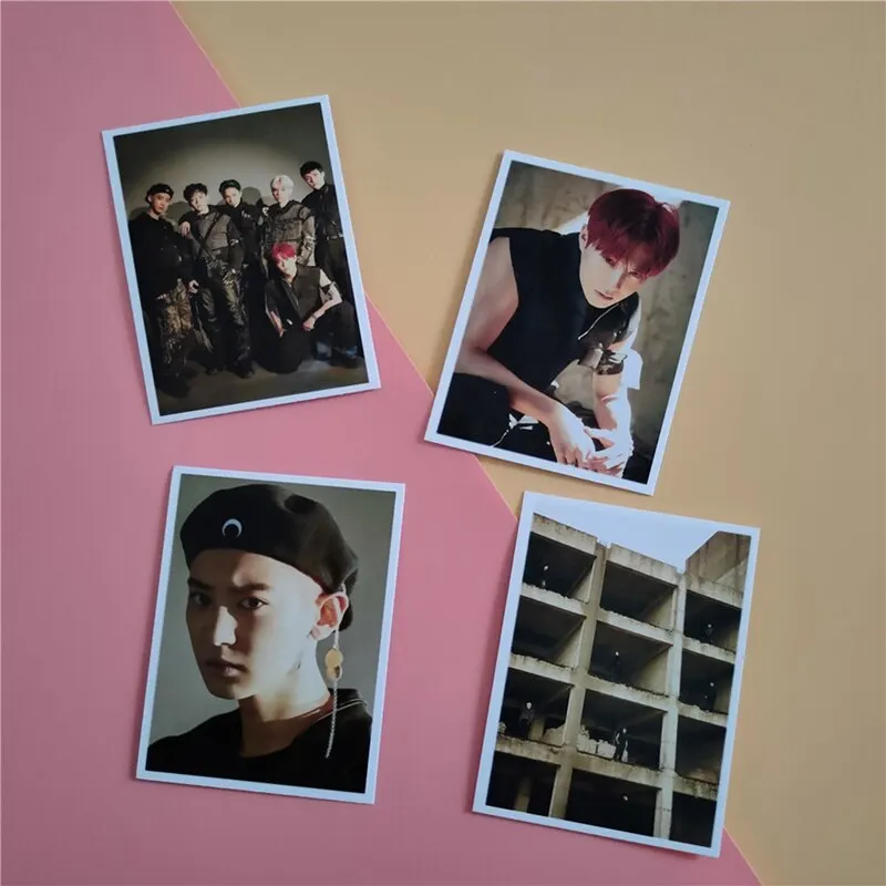 16Pcs/Set KPOP EXO 6th Album OBSESSION Photo Card Lomo Card  Poster Photocard Photo Card Fans Gift Collection Stationery Set images - 6