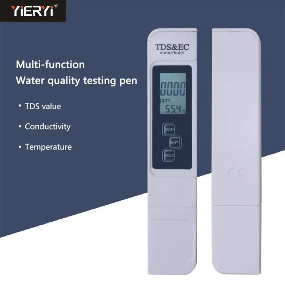 Yieryi TDS ph-метр PH/TDS/EC/TEMP метр цифровой монитор качества воды тестер серии для бассейнов, питьевой воды, аквариумов - Цвет: EC Meter