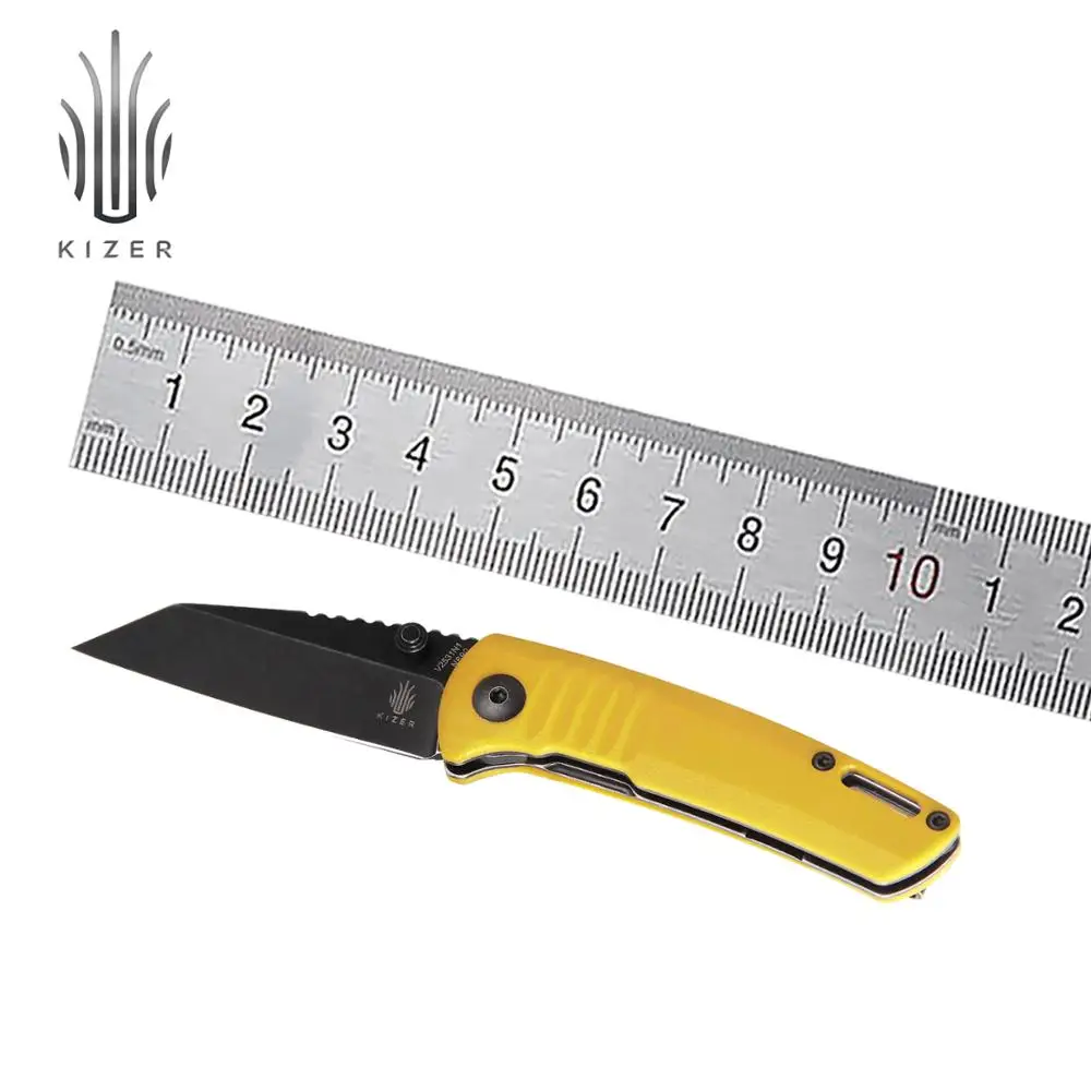Kizer мини нож Shard V2531N1 2020 Новый Желтый Шмель G10 Ручка складной черный клинок уличные