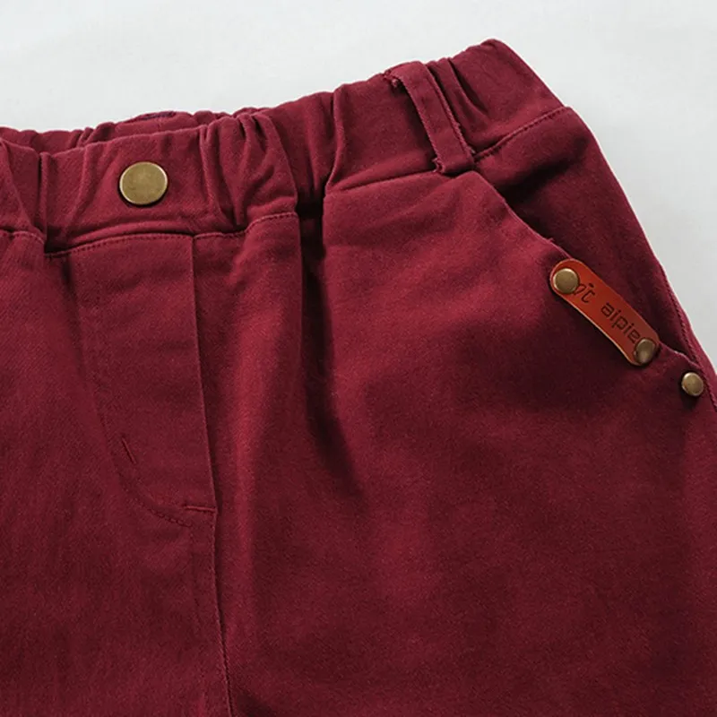 Новые детские штаны классические повседневные хлопковые однотонные брюки