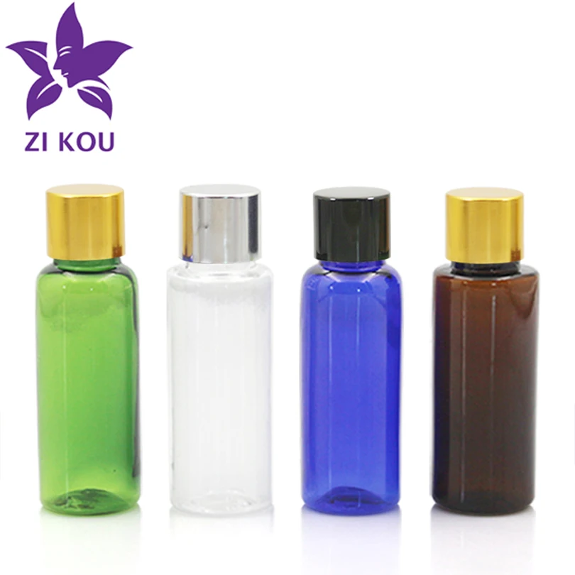 

1pcs 20ml Transparent PET Electroplating Golden/Silver/Black Screw Lid Free Shipping Travel Refillable Cosmetic Liquid Bottles