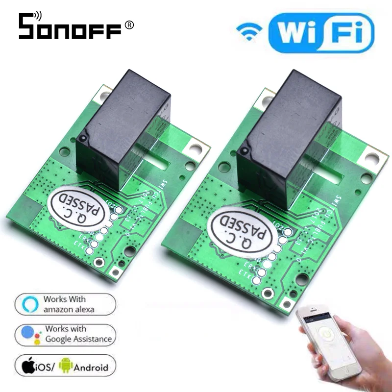 1 5 шт. Itead SONOFF RE5V1C В релейный модуль с Wi Fi входом/автоблокировкой приложение для