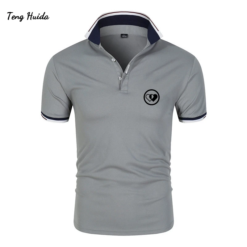 

summer new high-quality men's polo shirt casual have mutual affinity short-sleeved lapel breathable polo shirt Printed T-shirt