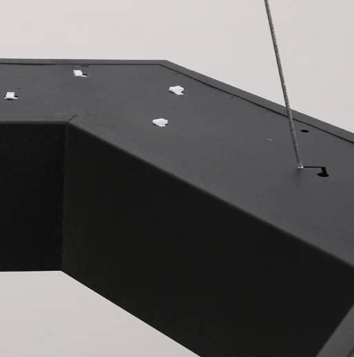 Купить Светодиодная офисная люстра, креативная шестиугольная Круглая Простая Y-образная сращивающаяся люстра особой формы, светильник для спортз...