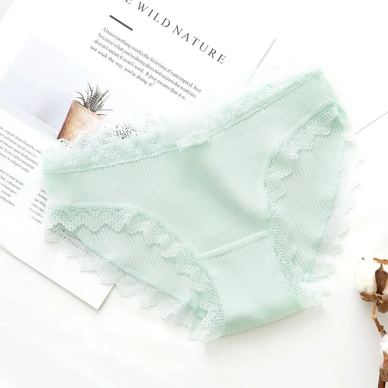 Сексуальные кружевные трусики женские хлопковые ультра мягкие бикини Бесшовные