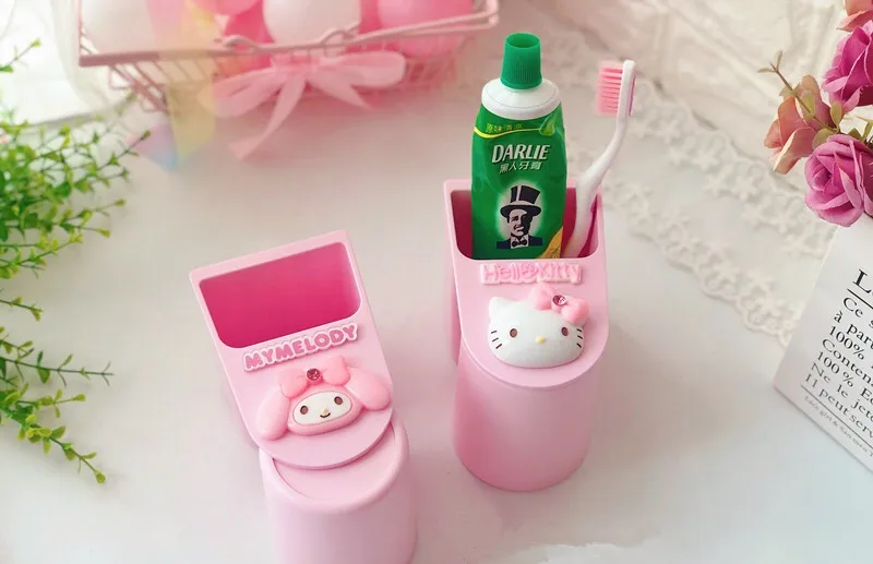 Бесшовный держатель зубной щетки Hello Kitty магнитная присоска для | Багаж и сумки