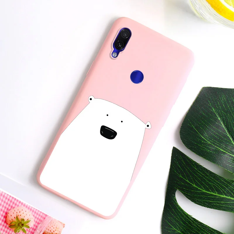 Силиконовый чехол для xiaomi redmi note 5 6 7 pro ТПУ Матовый роспись K20 GO 7A 6A S2 плюс женская
