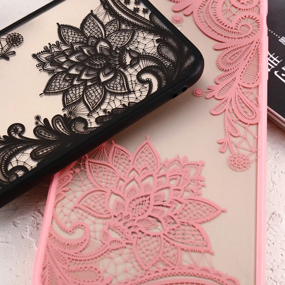KISSCASE Lace Flower Phone Case For iPhone 11 Pro Max 7 8 X XR XS MAX Soft TPU Cases 6 6S Plus Back Covers Funda |