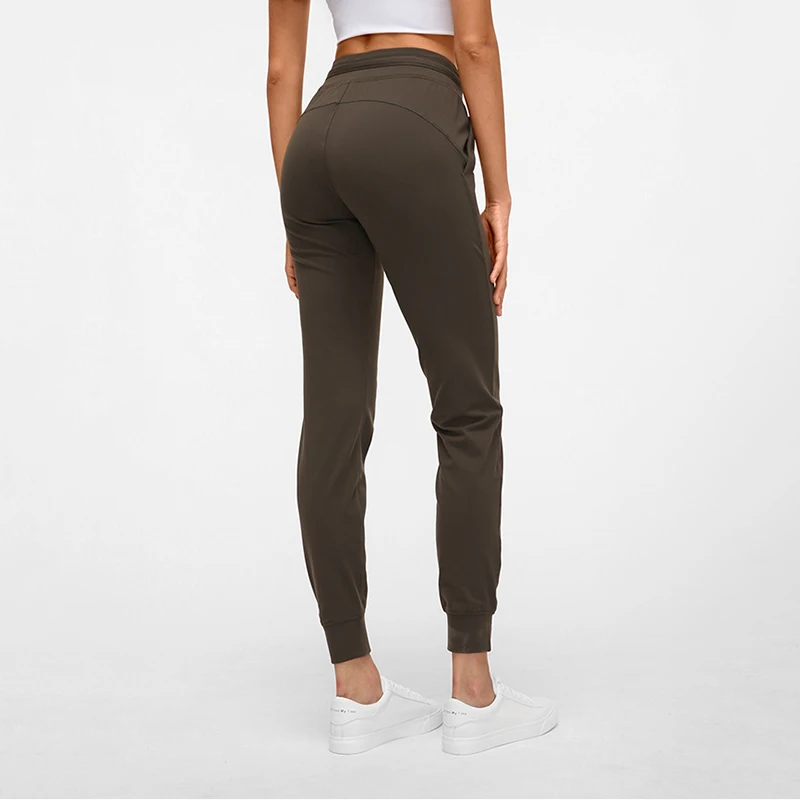 Женские мягкие брюки для йоги бега джоггеры с боковыми карманами штаны