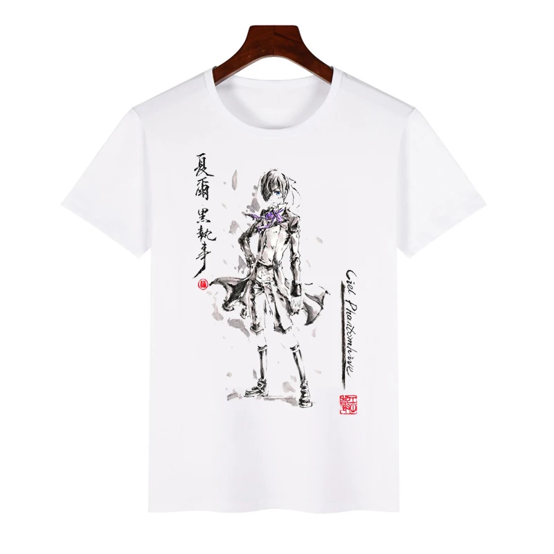 

Black Butler Sebastian Ciel Phantomhive T-Shirt Men Women Casual Streetwear Tee Shirt