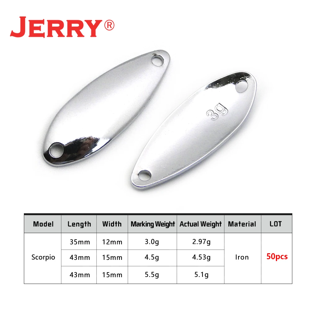 Неокрашенная рыболовная приманка JERRY 50 шт. 3 г 4 5 спиннинговая микро кастинговая