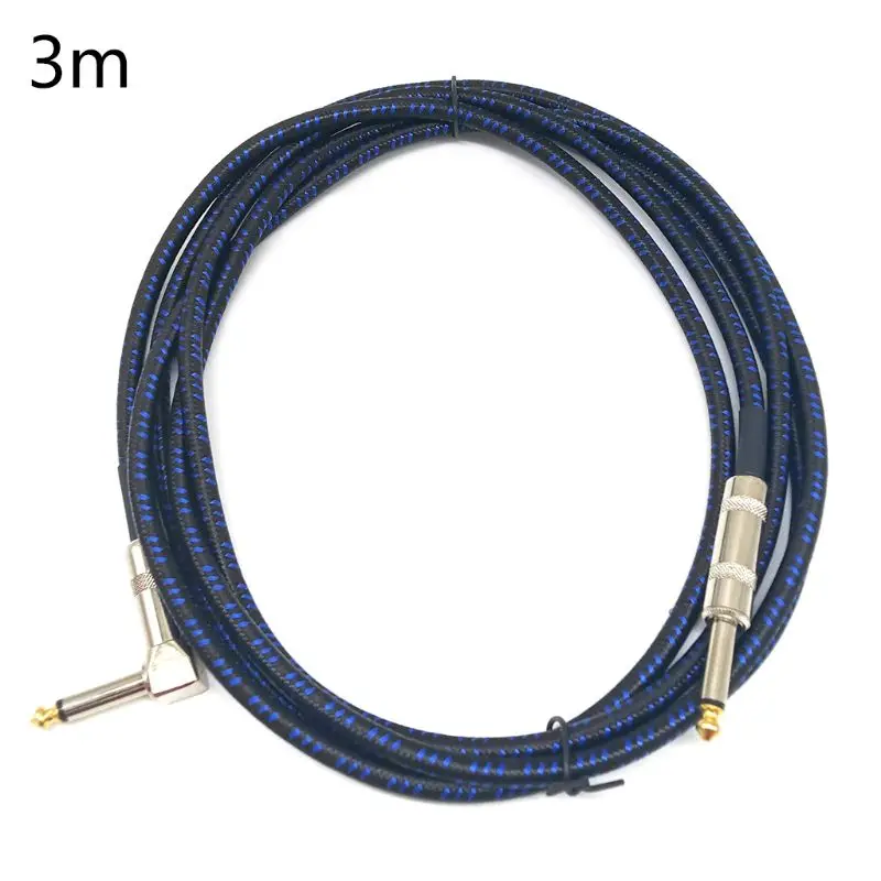 

2021 New 1Roll 3/6/10m Electric Guitar Cable Bass Musical Instrument Cord 6.35mm Plug