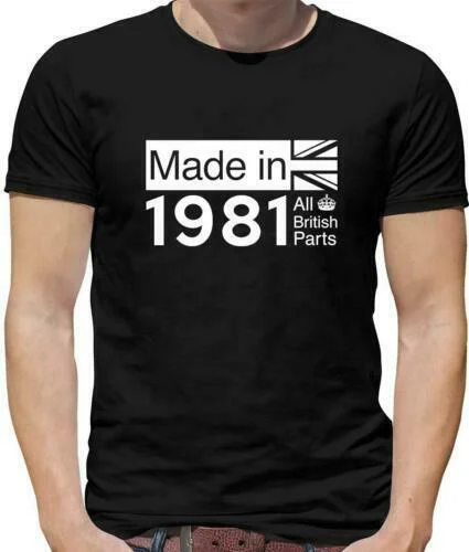 

Мужская футболка 39-го дня рождения, 39 единиц в британском стиле, 1981