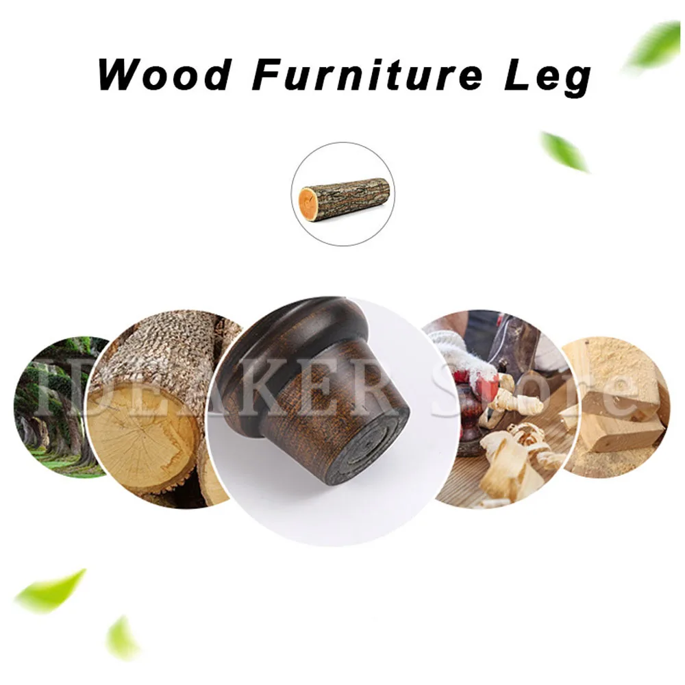 

100mm Wooden Furniture Legs Heavy Duty Solid Wood Furniture Sofa Legs Armchair Recliner Dresser Cabinet TV Stands Foot Legs