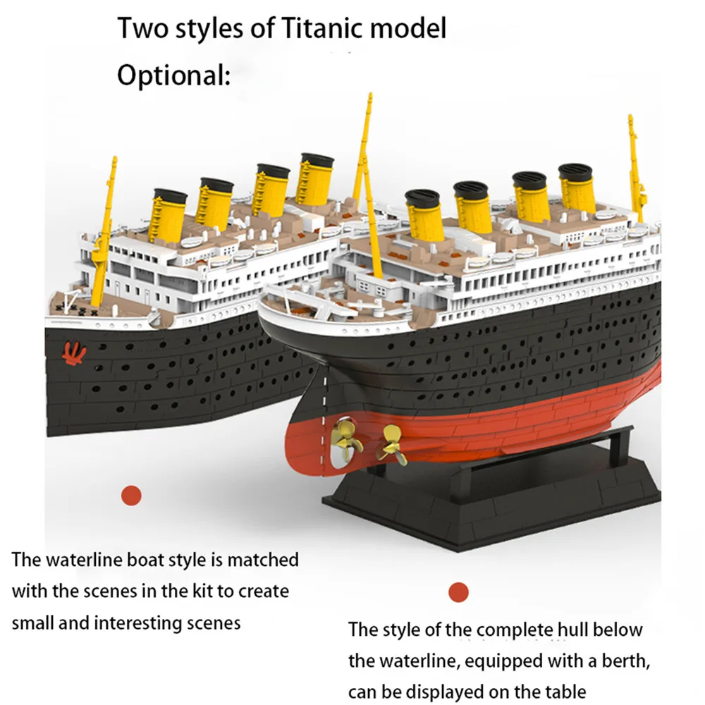 

Titanic Seal Iceberg/Port Scene Vehicle Q Edition Glue-free Color Separation Ship Boat Model Kit Parts