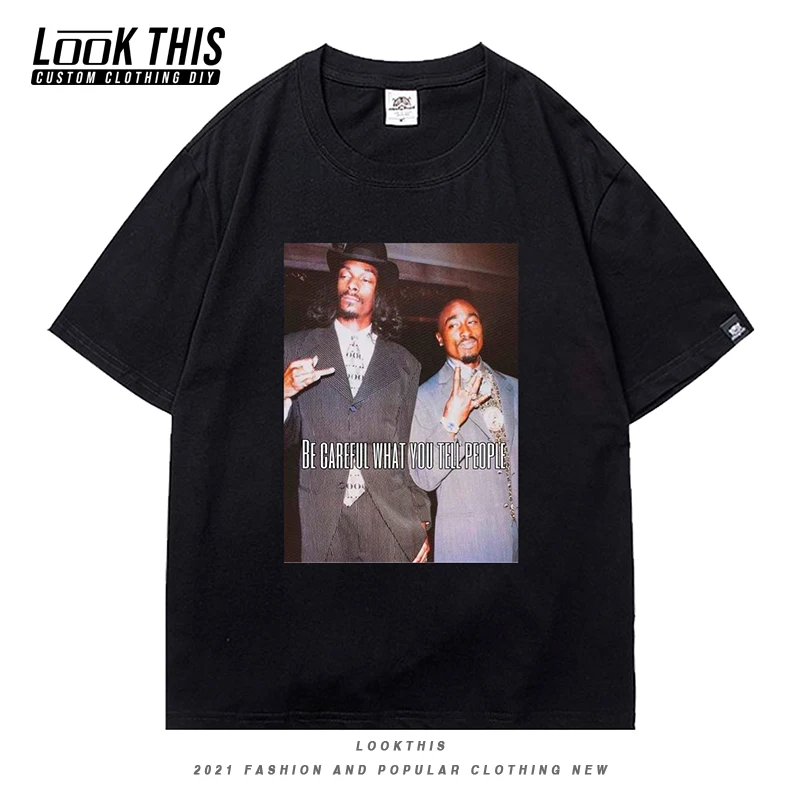 

Jay Z 2 Pac Rockafella Records Rap Hip Hop Tour Men T-shirt Black Street Oversized T shirt Anime Clothes Jay Z Vintage T-shirts