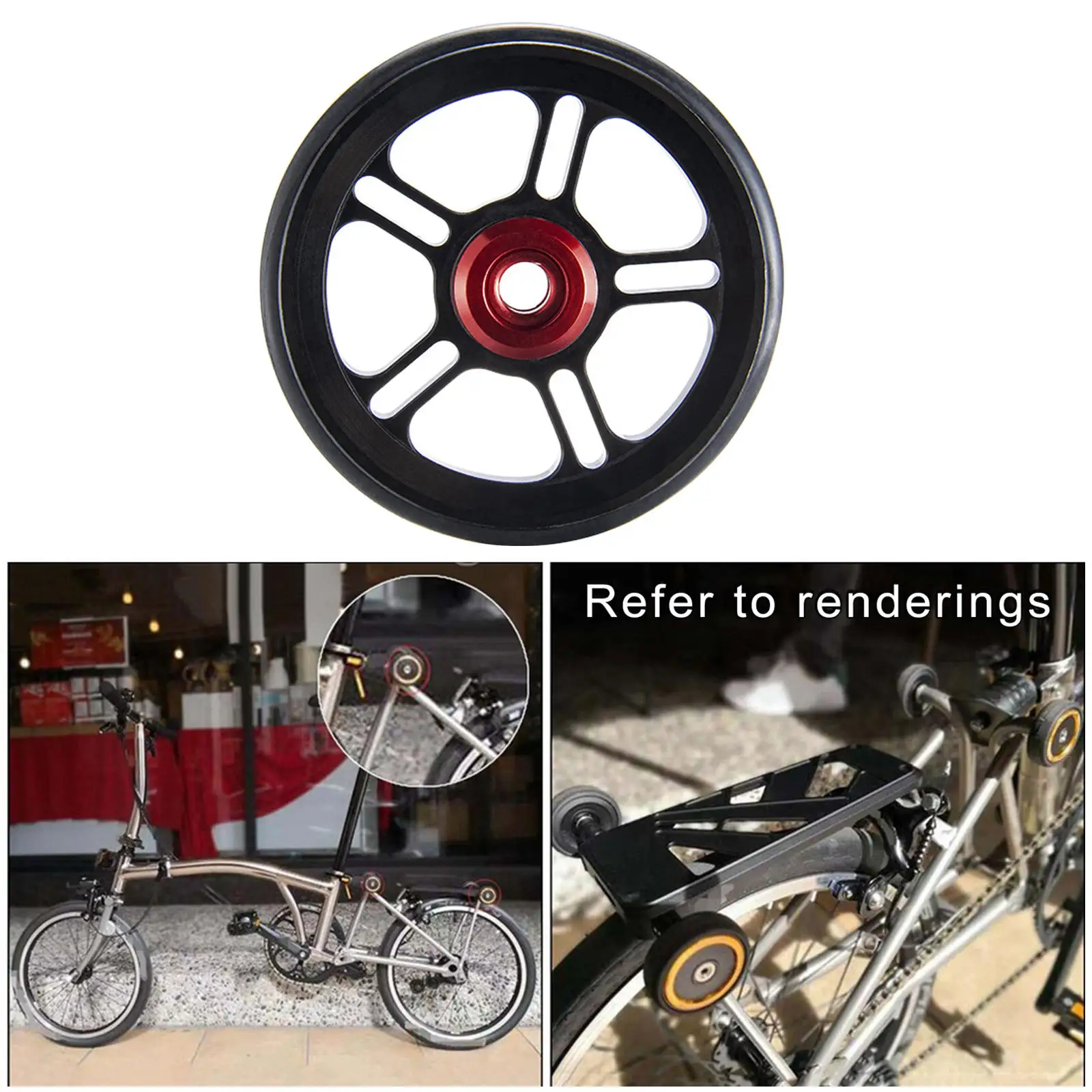 

Folding Bike Easywheel EZ Wheels Aluminium Alloy 6.5cm for Walking