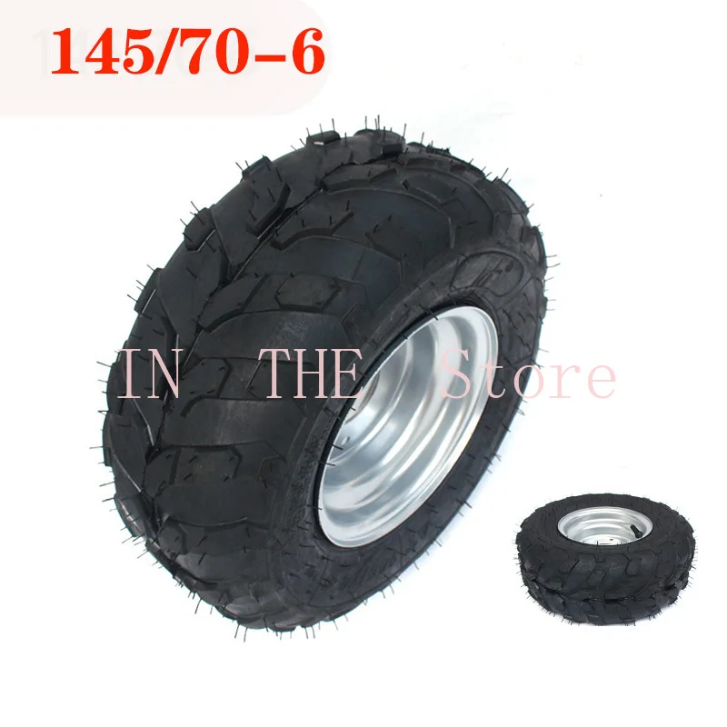

6-дюймовые колеса для ATV 145/70-6, колеса 145/70-6, шина и обод для 50cc 110cc ATV Go Kart багги, бритвенный скутер