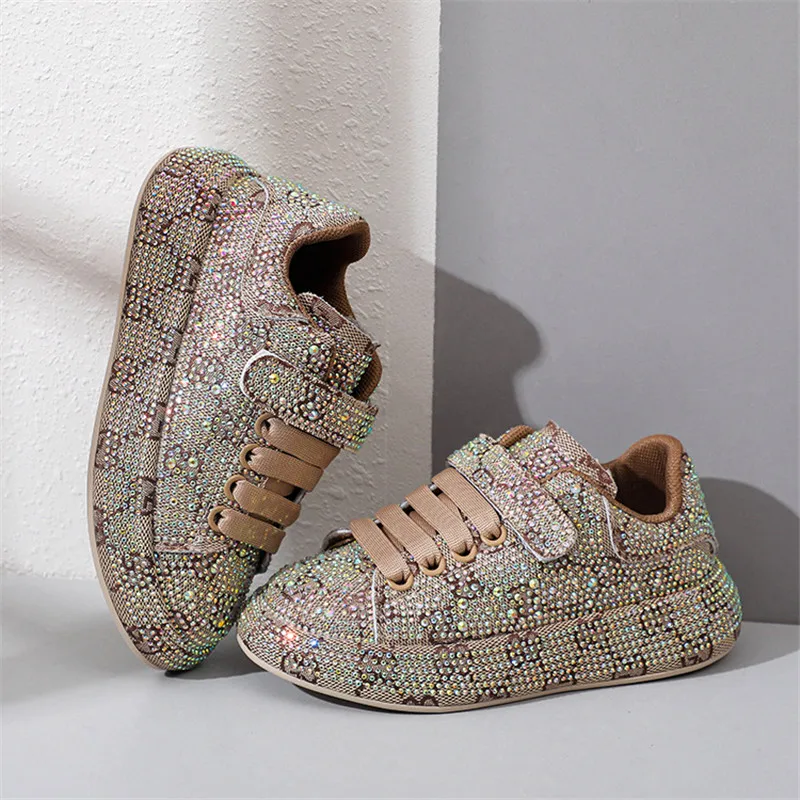 

Children's Shoes Autumn New High-Top Children's Trend Fashion Velcro Boy's Shoes Sports Girls Casual Shoes