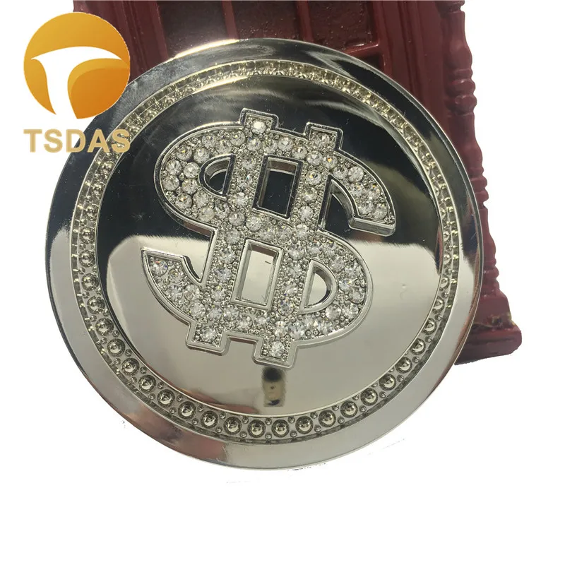 Круглые мужские пряжки для ремня Металлические долларовые Брендовые