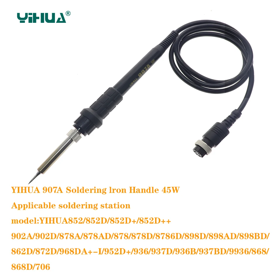 Паяльная станция Yihua 907A с ручкой 45 Вт универсальная паяльная 936 подходит для YIHUA 852D