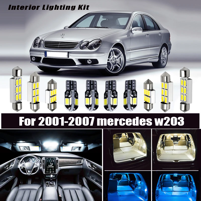 

17 шт. Canbus T10 белый светодиодный светильник s лампы Интерьер комплект Карта Купол багажник номерной знак светильник подходит для 2005-2010 Chrysler 300 ...