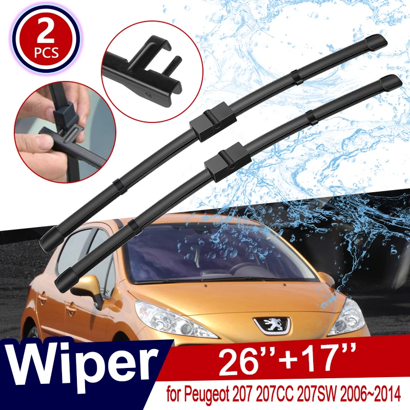 

Car Wiper Blade for Peugeot 207 207CC 207SW cc sw 2006~2014 2007 2008 2009 2010 2011 2012 2013 Windshield Wipers Car Accessories