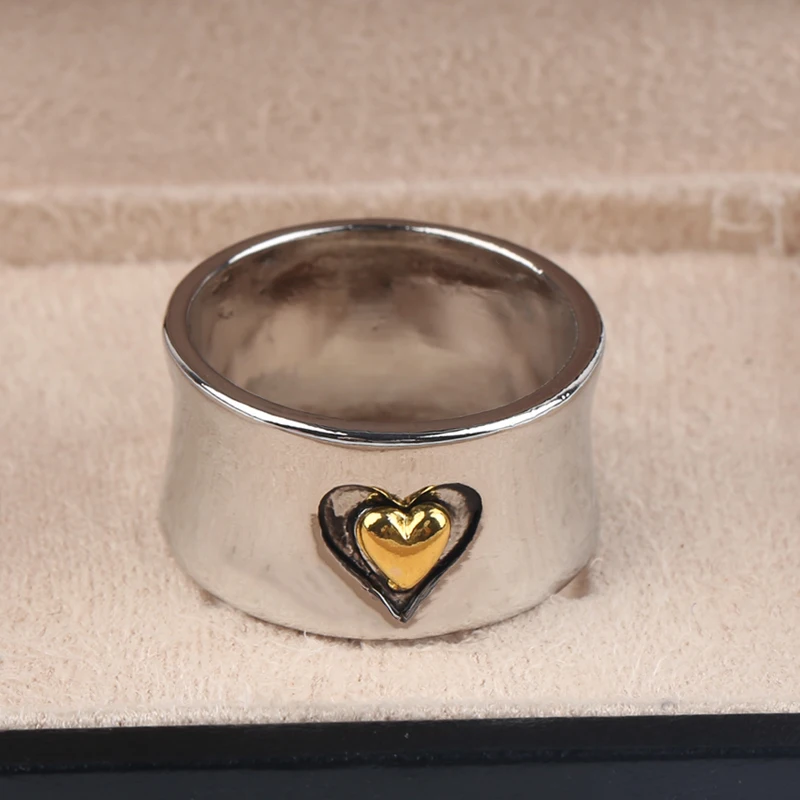 Кольца в стиле бохо с этническим любовным сердцем винтажное Золотое кольцо