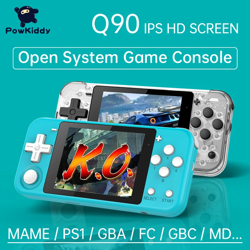 POWKIDDY Q90 IPS HD видео мини ретро игровая консоль с открытым исходным кодом ручной