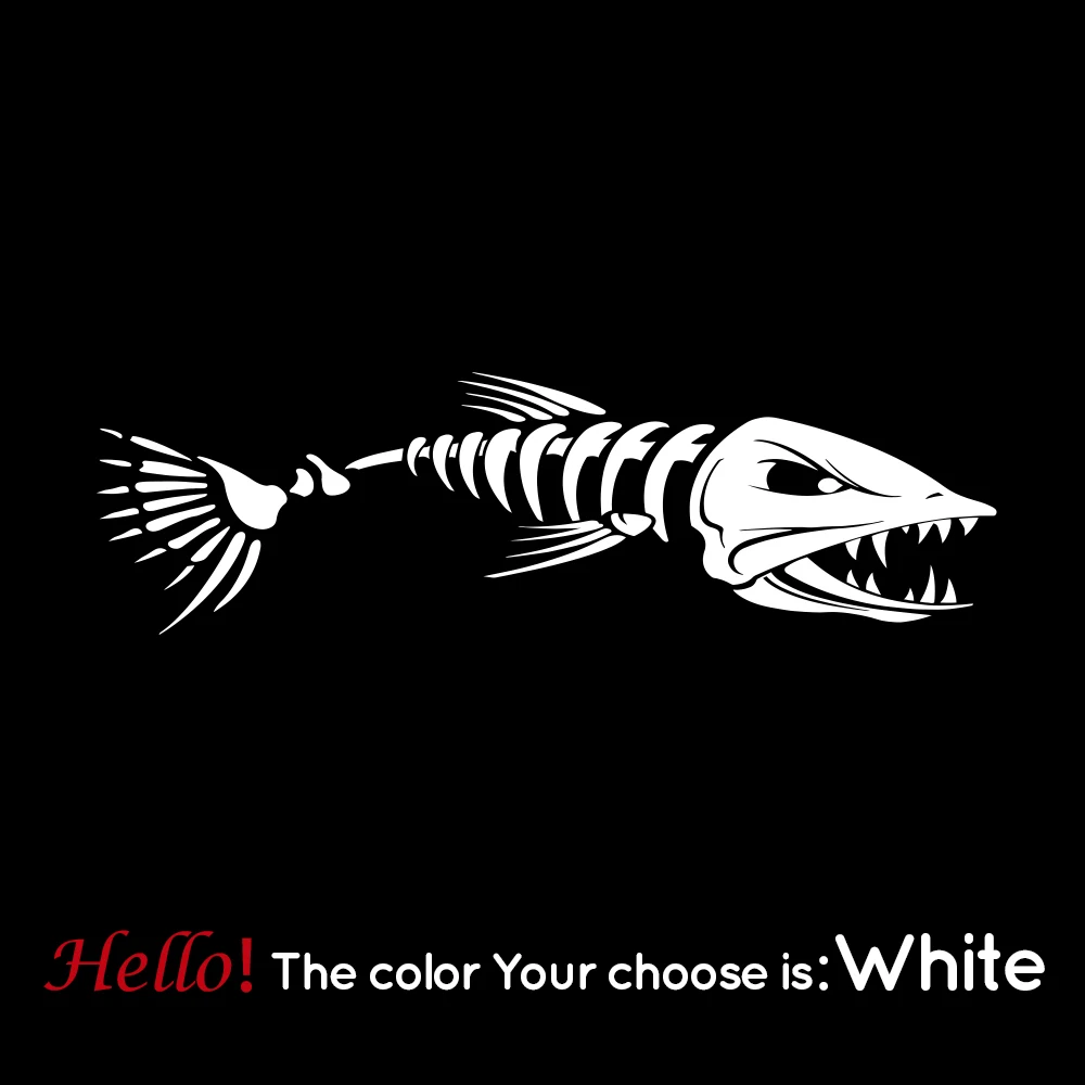 Персонализированная Автомобильная наклейка s большая в виде рыбьей кости для