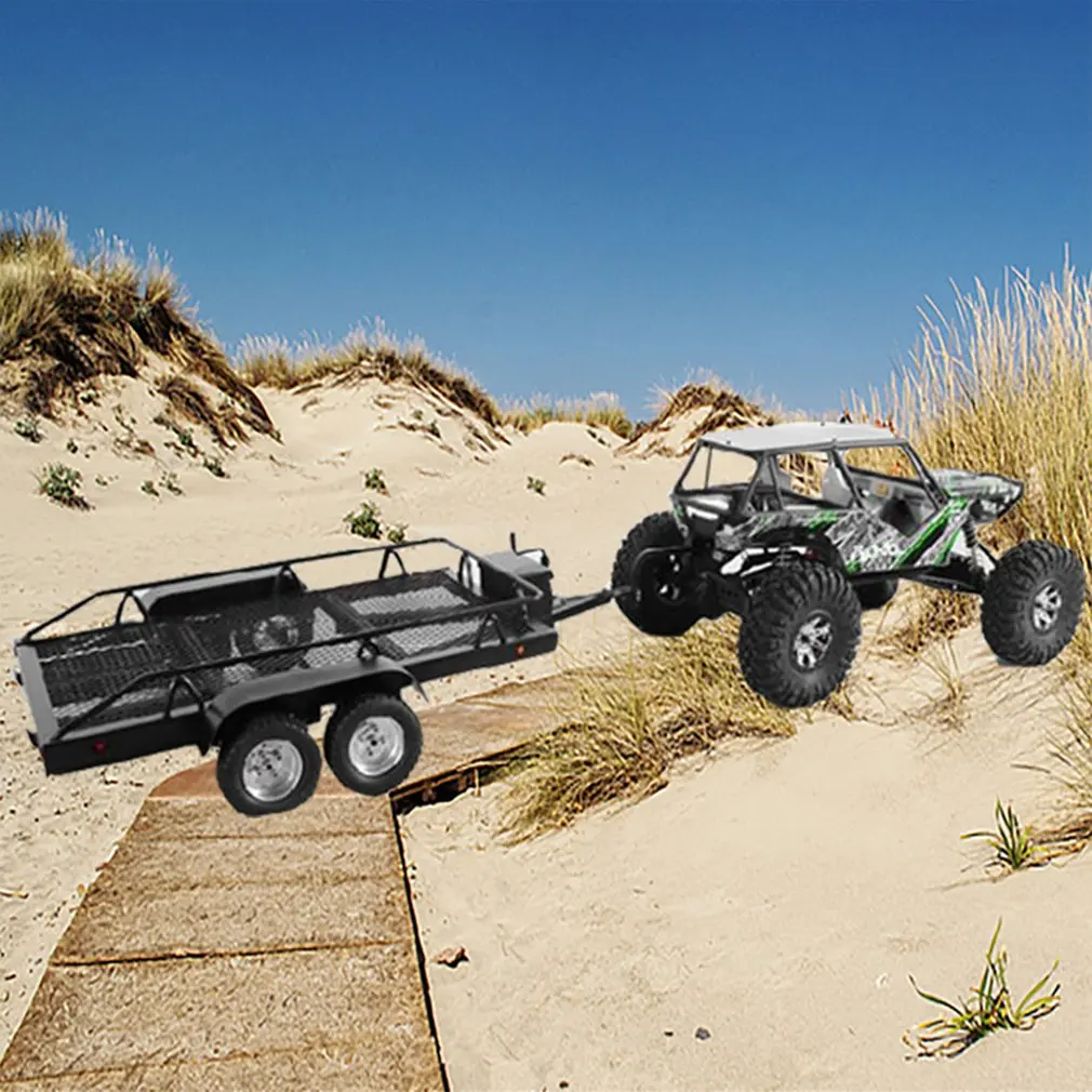 

Trailer Car Heavy-Duty Cargo Carrier Metal Kit For 1:10 RC Cars Traxxas HSP Redcat RC4WD Tamiya Axial SCX10 D90 HPI