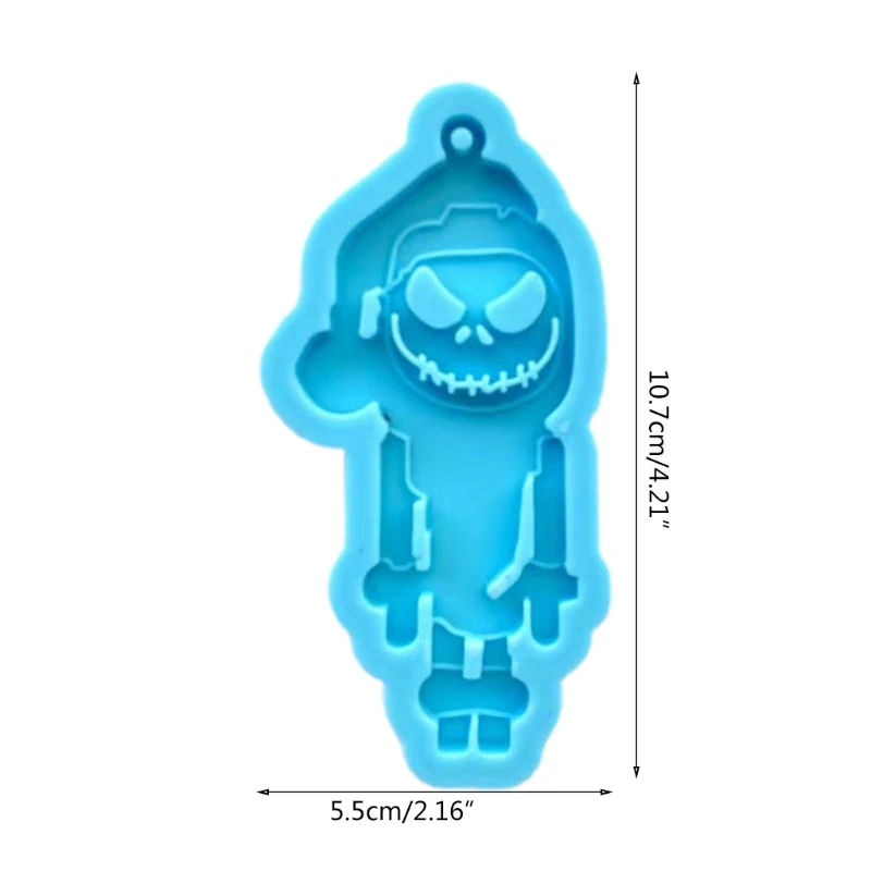 

J60E Halloween Themed Skeleton Frame Keychain Epoxy Resin Mold Jewelry Pendant Silicone Mould DIY Crafts Ornaments Decorations