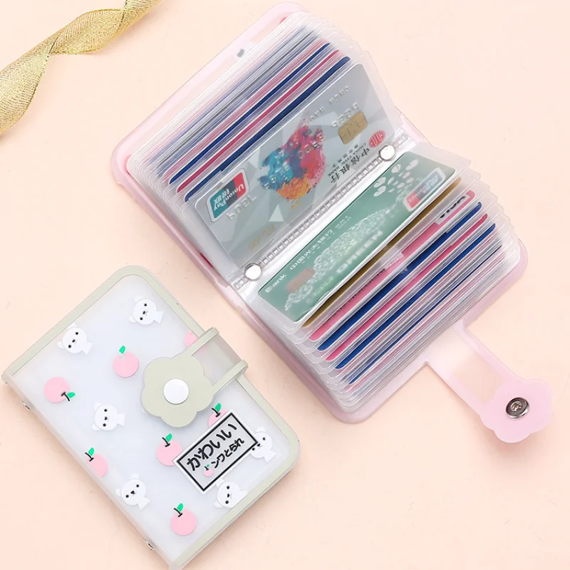 

Mini Photo Album 20 Pockets Jelly Glue Home Picture Case Storage Lovely Fruit Animal Name Card Book Portable Photocard ID Holder