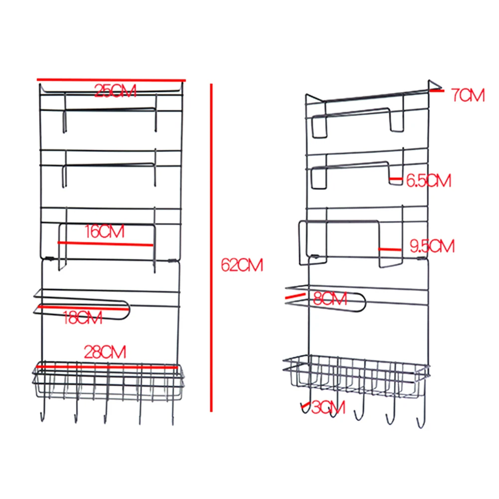 

Household Multifunctional Fridge Sidewall Hanging Storage Rack Shelf Organizer