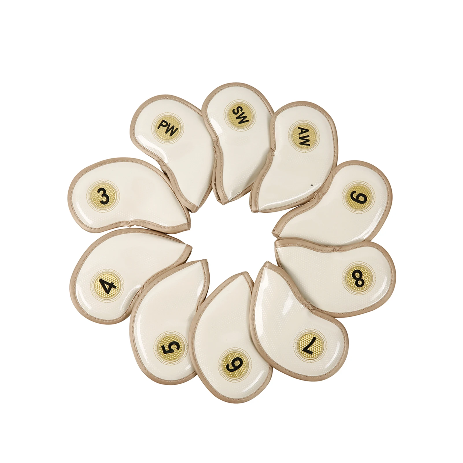 

10pcs Accessories Iron Head Cover Sports Portable Outdoor Dustproof Universal PU Leather Putter Golf Club Protector Durable