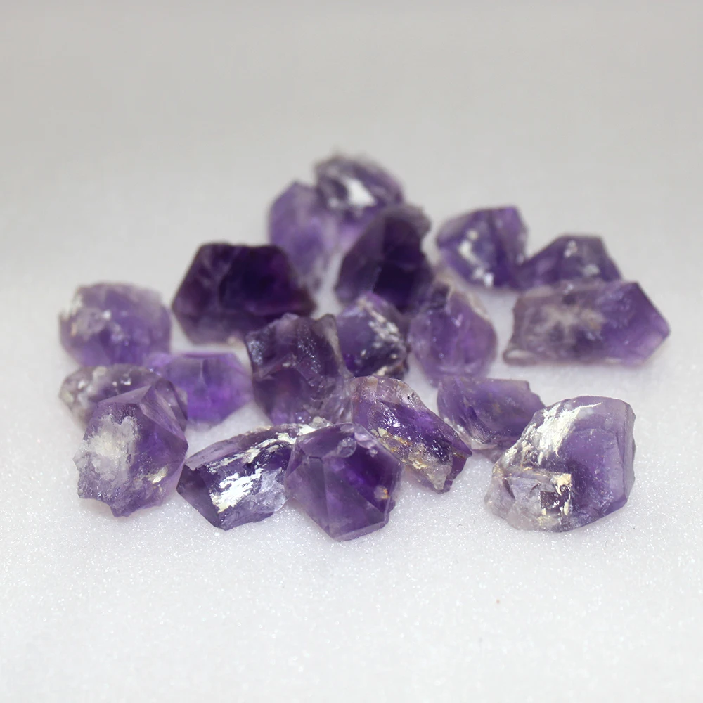 50 г/пакет натуральный аметист зуб гравий Фиолетовый Кристалл Power stick