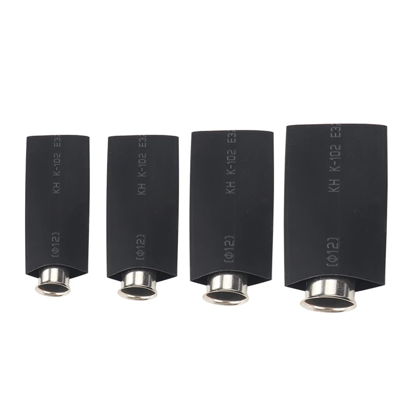 

215 PCS AWG 4 2 1 2/0 Wire Ferrule Silver Plated Copper Crimp Connector with Heat Shrink Tube