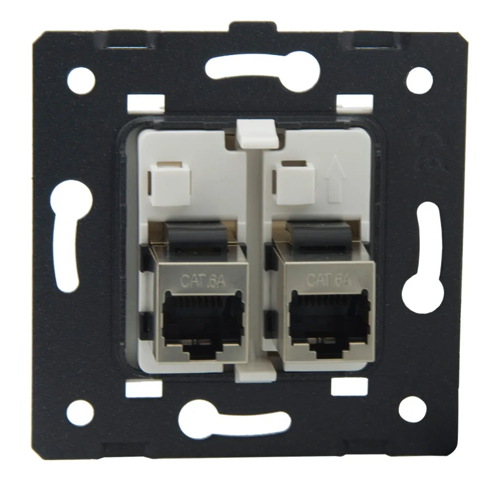 Настенная пластина CAT6A RJ45 для розеток европейского стандарта|Удлинители