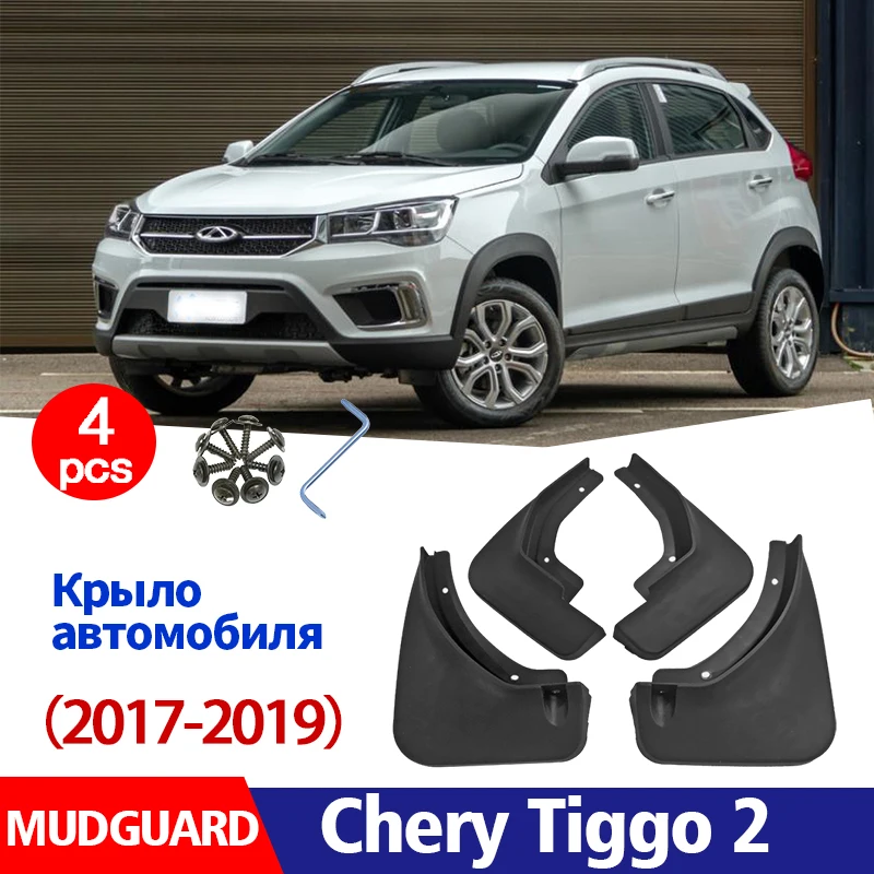 

2017-2019 Брызговики для Chery Tiggo 2, брызговики, брызговики, щитки от грязи, брызговики, брызговики, аксессуары для автомобиля, передние и задние части 4 шт.