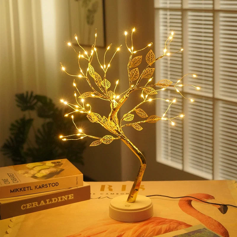 

LED Christmas Tree Nightlight Decoration Table Light Firefly Starry Sky Lamp Mini Xmas Tree Christmas Decoration New Year Gift
