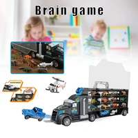2022 new toy dinosaur transport truck sliding car carrier storage set with simulation animal vehicle toy gift for 3 year old
