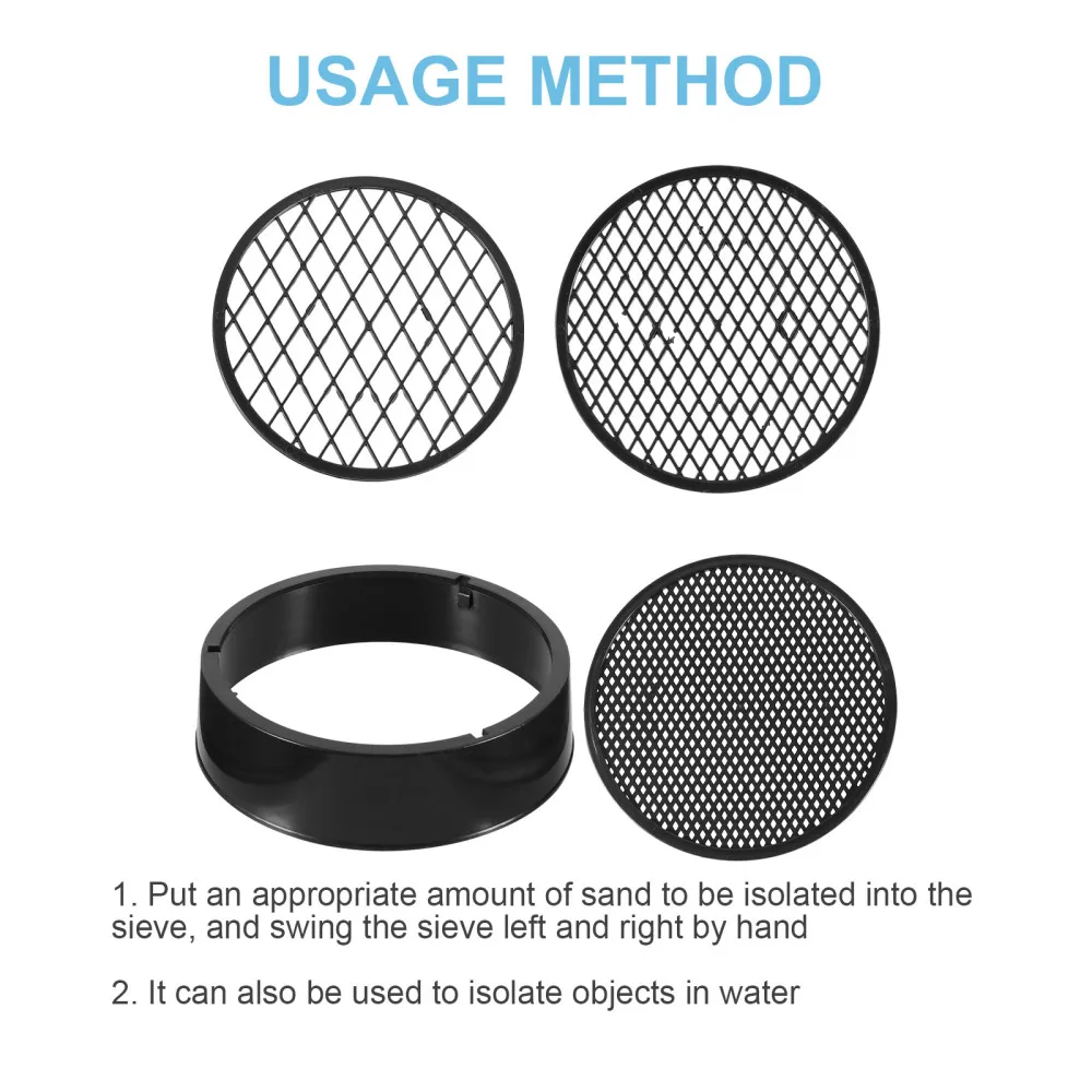 

5 sets/20pcs Mesh Sifting Pan Garden Sieve Gardening Tool Riddle Soil Sieve Set